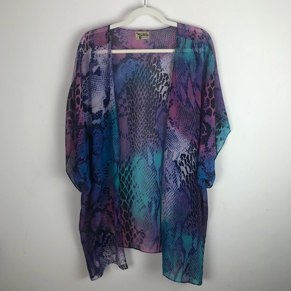 Show Me Your MuMu Sweaters - SHOW ME YOUR MUMU Party Snake Print Kimono